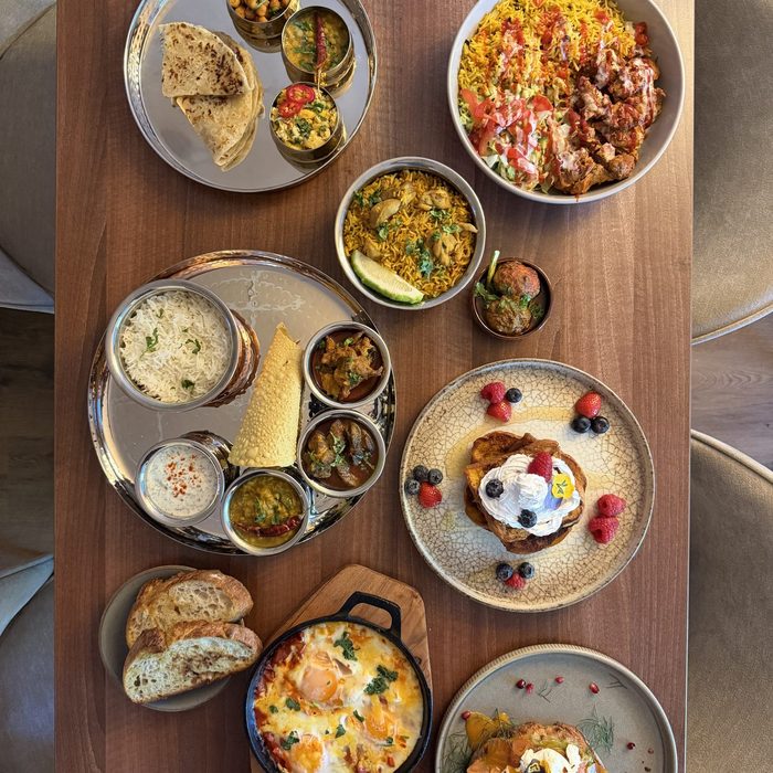 A spread of dishes at Chaya Cafe